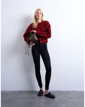 TOPSHOP Tall Joni High Rise Super Skinny Jean - Red