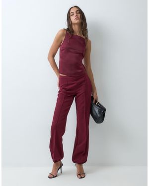 Miss Selfridge Tailo Slim Leg Balloon Trouser With Pintucks Co-ord - Red