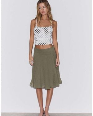 Stradivarius Top Met Bandjes Van Polyamide Met Zwarte Polkadots Op Wit - Groen