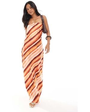 4th & Reckless Satin Bandeau Maxi Dress - White