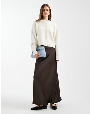 Vero Moda Satin Maxi Skirt - White