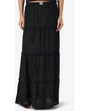Noisy May High Waisted Maxi Skirt - Black