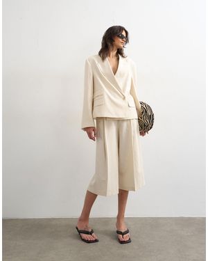 TOPSHOP Low Slung Culotte - Natural