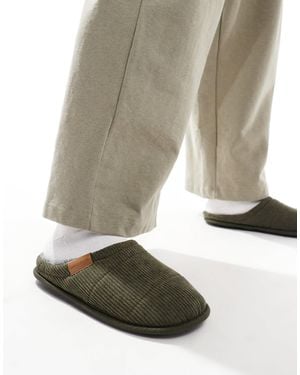 Jack & Jones Chaussons en velours côtelé - Vert