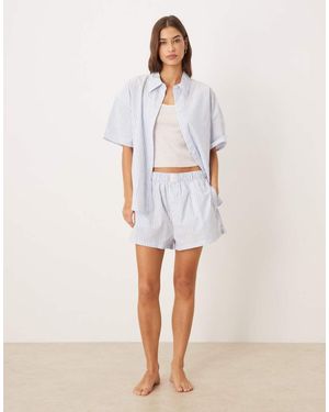 Calvin Klein Logo Poplin Shorts - White