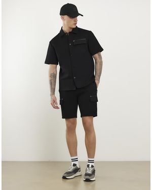 River Island Premium Regular Fit Nylon Pocket Shorts - Black