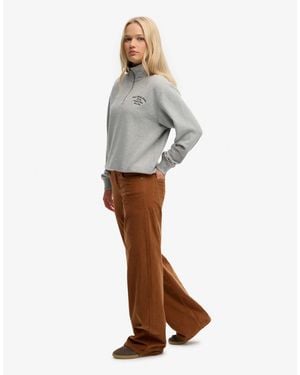 Superdry – weite mini-cordhose - Weiß