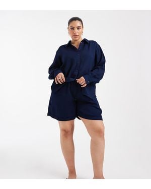 ONLY Seersucker Shorts Co-Ord - Blue