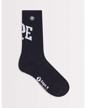 Aape By A Bathing Ape Aape By A Bathing Ape Logo Socks - Blue