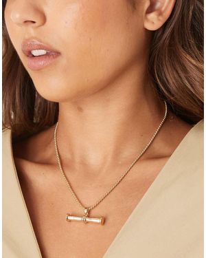 ASOS Schakelketting Met Grote T-Bar - Naturel
