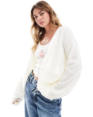 ASOS – oversize-strickjacke - Weiß