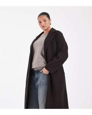 Vero Moda Nette Midi Jas Met Ceintuur - Zwart