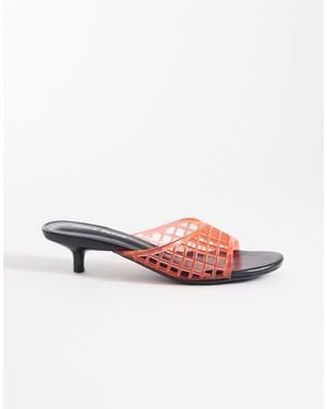 Public Desire Kitten Heel Jelly Sandals - Pink