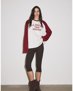 Stradivarius Long Sleeve Raglan T-shirt - Red