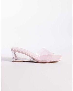 Public Desire Juno Wedge Sandals - White