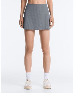 Oysho Evermove High Rise Striped Short Skirt - Blue