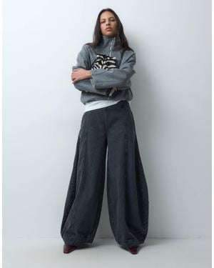 ASOS Extreme Wide Leg Barrel Jean - Blue