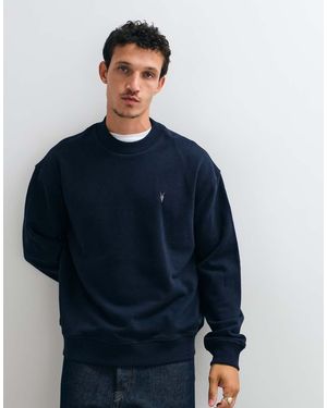 AllSaints Asher Logo Crew Sweatshirt - Blue
