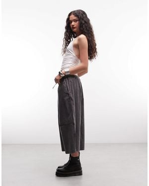 Weekday Oversized Drawstring Cropped Trousers - White