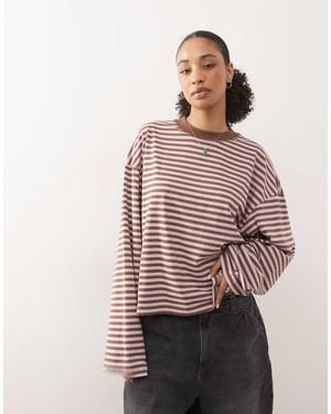 Lioness Bloom Cotton Blend Long Sleeve Crew Neck Boxy T-shirt - Multicolour