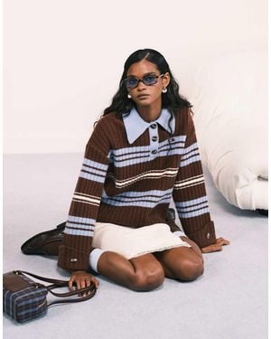 laagam Graz Polo Knit - Brown