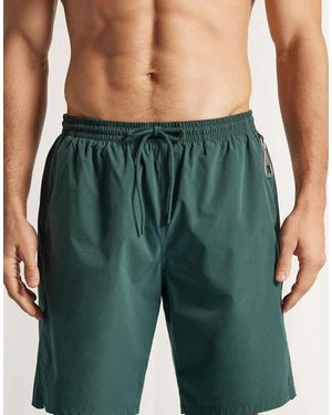 Intimissimi Long Solid-Colour Swim Trunks - Green