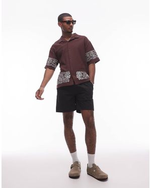 ARKET Pantaloncini Da Bagno Con Coulisse Di Media Lunghezza Neri - Rosso