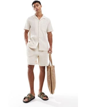New Look Crinkle Shorts Co-ord - White