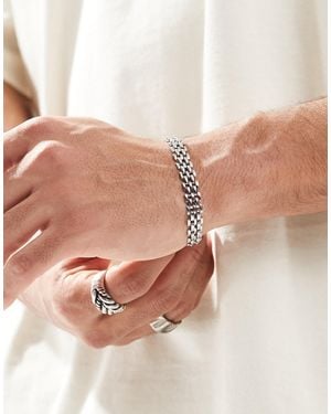 ASOS – farbenes armband aus wasserfestem edelstahl im gliederdesign - Pink