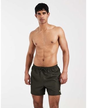 Fred Perry Drawstring Logo Swim Shorts - Green