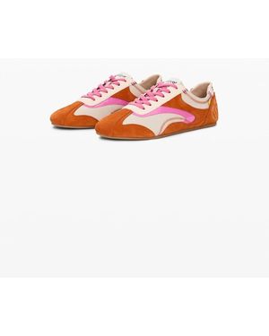 Desigual Zapatillas Deportivas Naranjas En Dos Tonos - Rosa