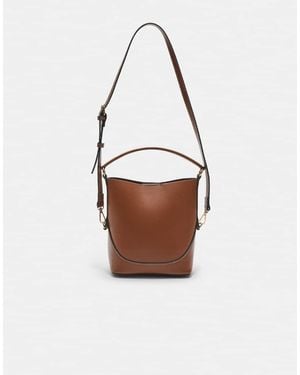 Stradivarius Mini Bucket Bag With Strap - White