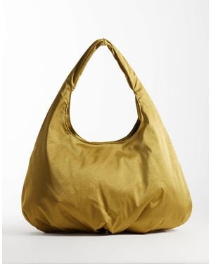 ASOS Oversized Satin Tote Bag - Green