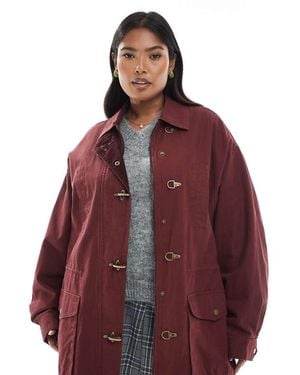 ASOS Asos Design Curve Summer Lightweight Parka - Red