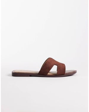 SEQWL Storke Flat Sandals - Brown