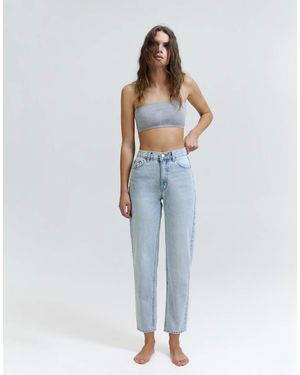 Pull&Bear High Waist Mom Jeans - Blue