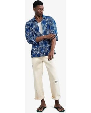 Desigual Geometric Print Shirt - Blue
