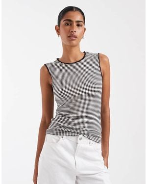 Gap Gingham Checked Vest - Grey
