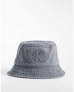 Calvin Klein Denim Wash Bucket Hat - Blue