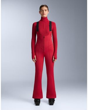 Oysho Water-resistant Flare Ski Dungarees - Red
