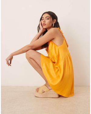 ASOS Swing Lace Detail Cami Mini Dress - Orange