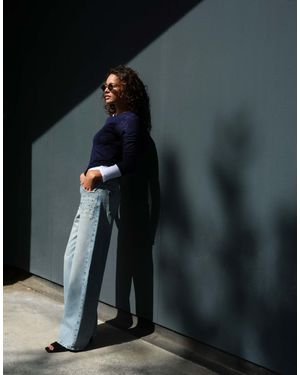 Pull&Bear Jeans mit ösen und weitem schnitt - Schwarz