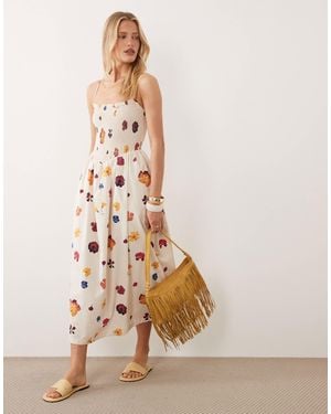 Abercrombie & Fitch Flutter Sleeve Dipped Waist Maxi Dress in Blue | Lyst Abercrombie & Fitch Flutter Sleeve Dipped Waist Maxi Dress in Blue | Lyst