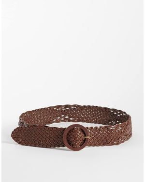 Hollister Braided Wide Belt - Brown