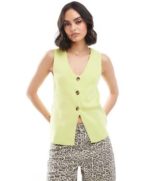 Threadbare Knitted Waistcoat - Green
