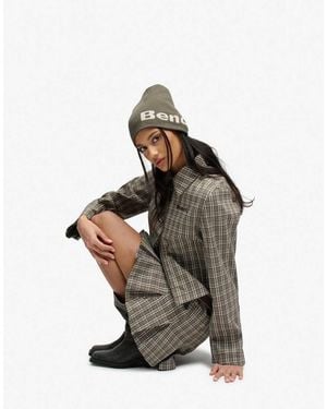 Bench x Superdry & Co Double Zip Collared Check Jacket - Green