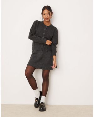 Vila Knitted Mini Skirt Co-ord - Natural