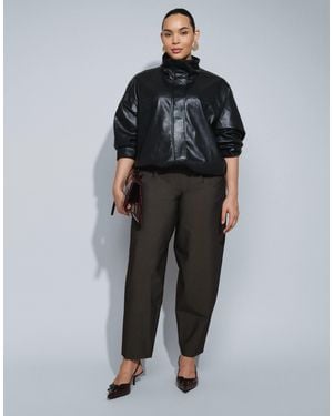 ASOS Curve Tailored Belted Balloon Barrel Pants - Black