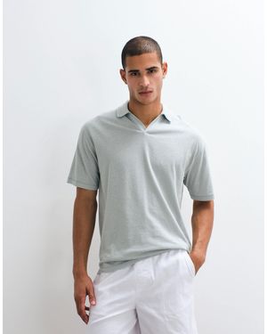 ASOS – locker geschnittenes polohemd - Weiß