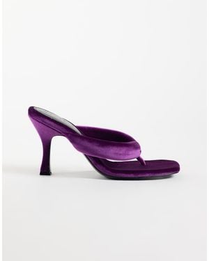 ASOS Sandali Con Tacco A Infradito Imbottiti Sulla Punta - Viola